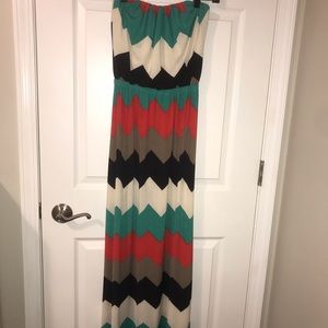 Love Culture Chevron Maxi Dress